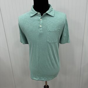 Goodfellow & Co Mens XL Green Slub Cotton Short Sleeve Pocket Polo Shirt